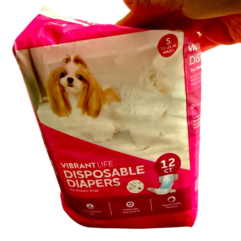 Vibrant Pink Housebreaking Dog Essentials diapers